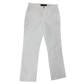 Louis Vuitton Caprihose Weiß Baumwolle Größe 34 Weiß