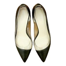 Maje Debra black leather pumps 6cm heels Black