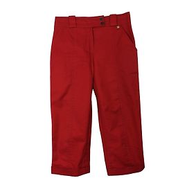 Louis Vuitton Red Cotton Capri Pants Size 36 Red