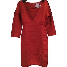 Vestido Bandage Herve Leger Rojo M Roja