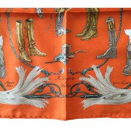 Hermès-Scarves-Orange