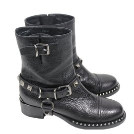 Miu Miu-Bottes motardes-Noir