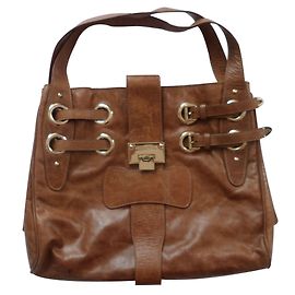 Jimmy Choo Leather Handbag Caramel Caramel