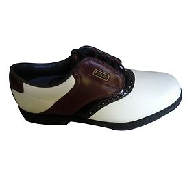 Autre Marque Chaussures de golf Foot Joy en cuir blanc Blanc