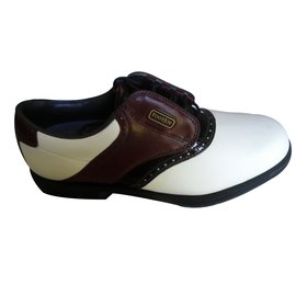Autre Marque Foot Joy Golf Shoes White Leather White