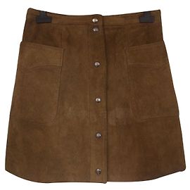 Autre Marque Jupe en cuir faite sur mesure Florence Autre