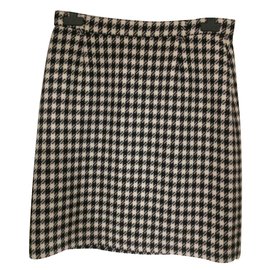 Gerard Darel Houndstooth Skirt Black Size 40 Black