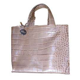Sac à main Furla en cuir croco camel Autre