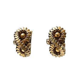 Autre Marque Orecchini clip dorati in metallo D'oro