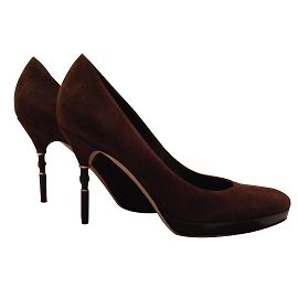 Gucci Suede Heels Brown Brown
