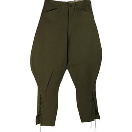 Autre Marque-Pantalon taille haute-Kaki