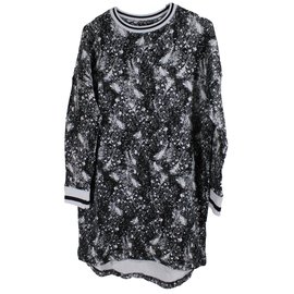 Eleven Paris Space Langarmpullover schwarz weiß Baumwolle M Schwarz
