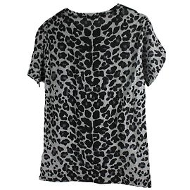 Maje T-shirt leopard Gris
