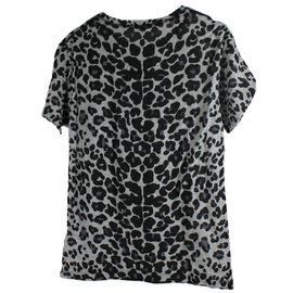 Maje-T-shirt leopard-Gris