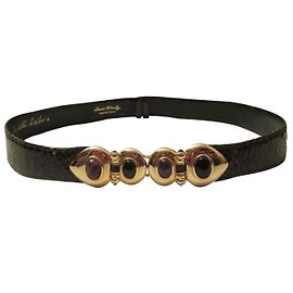 Autre Marque Cintura Judith Leiber Pitone Marrone Ametista Marrone