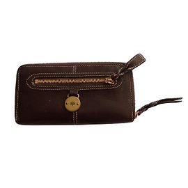 Mulberry Portfolio Wallet Chocolate Brown Leather Brown