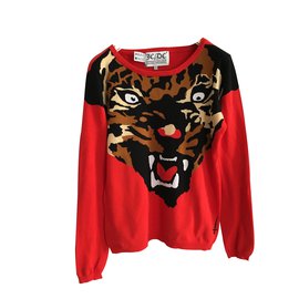 Jc De Castelbajac Strickwaren Rot