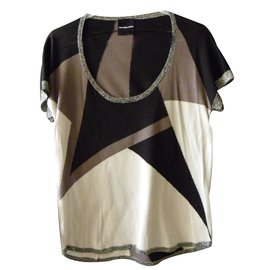 American Retro Grauer Baumwollpullover mit Kurzarm Grau