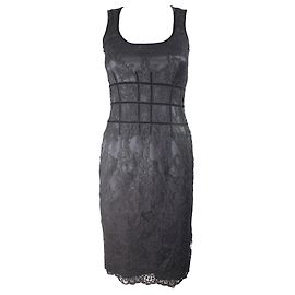 Autre Marque Nathalie Garçon Kleid aus schwarzer Spitze Schwarz