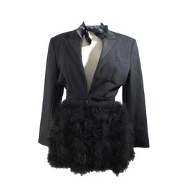 Angelo Tarlazzi Black Wool Jacket Black