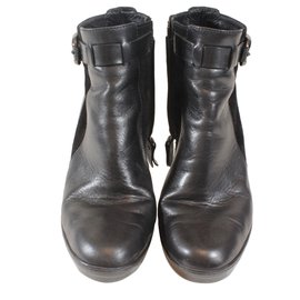 Tod's Ankle Boots Black Leather Black