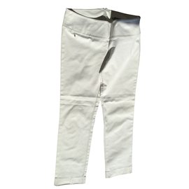 Dsquared2-Pantaloni, ghette-Bianco