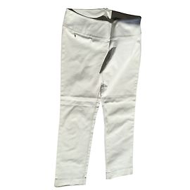 Pantalon Dsquared2 Blanc en Coton Coupe 7/8 Blanc
