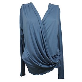 Autre Marque Top Sisley bleu style cache-cœur XS Bleu