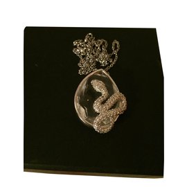 Swarovski-Serpent sur cristal-Argenté