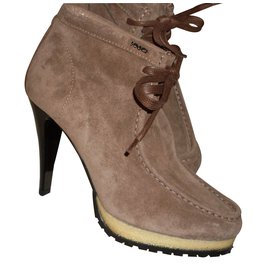 Pinko-Ankle Boots-Beige