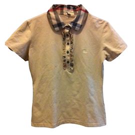 Polo Burberry Brit Beige de Algodón Beige