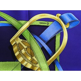 Hermès-Silk scarves-Purple