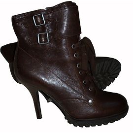 Bottines Ash en cuir marron Marron