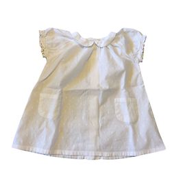 Vestido Petit Bateau de Algodón Blanco 6 Meses Blanco