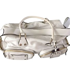 Sac à main Gucci en cuir blanc Blanc