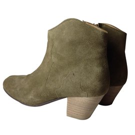 Isabel Marant Etoile-Botas de tornozelo-Caqui