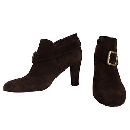 Agnès b. Ankle Boots Chocolate Deerskin Chocolate