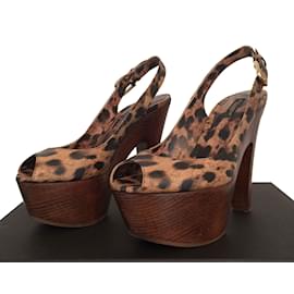 Dolce & Gabbana-Sandales à plateau-Imprimé léopard