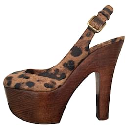 Dolce & Gabbana-Sandales à plateau-Imprimé léopard