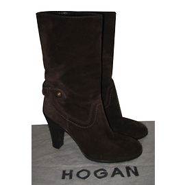 Bottines Hogan en daim marron Marron