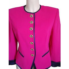 Louis Féraud Pink Silk and Wool Jacket Size 40 Pink