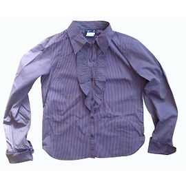 Agnès b. camicia arricciata Marrone