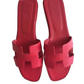 Hermès Sandalen Rot