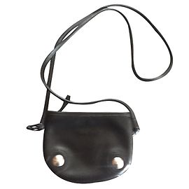 Borsa a mano Longchamp in pelle nera Nero