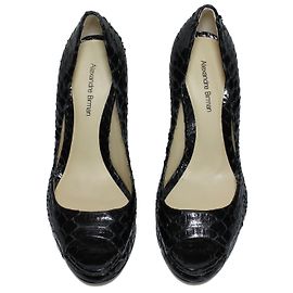 Zapatos Alexandre Birman de Pitón Negro Negro
