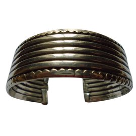 Autre Marque Pulsera tipo manchette de plata Plata