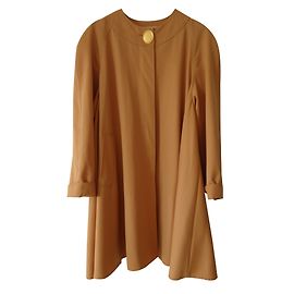 Christian Dior Trench Coat Brown Wool Light brown