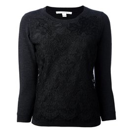 Diane Von Furstenberg Spitzenpullover Schwarz