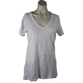 Isabel Marant Etoile-T-shirt di lino-Bianco