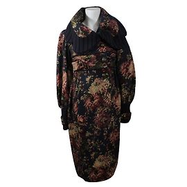 Kenzo Abrigo Estilo Imperio con Estampado Floral Multicolor